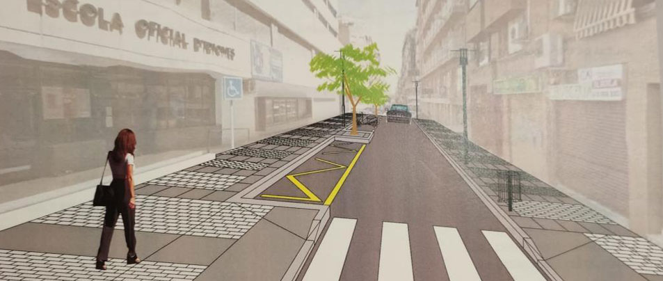 Abala comienza las obras en la calle Marqués de Molins de Alicante que mejorarán la movilidad urbana