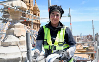 “Desde aquí puedo apreciar cada detalle que trabajaron los canteros hace 300 años”