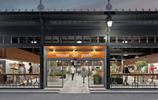 El nuevo Mercado del Prado de Gandía tendrá una gran terraza interior climatizada y más locales