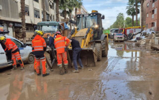 Hozono Global participa en el despliegue de apoyo en las zonas afectadas por la DANA en Valencia