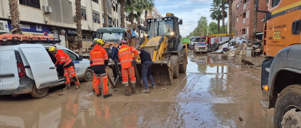 Hozono Global participa en el despliegue de apoyo en las zonas afectadas por la DANA en Valencia