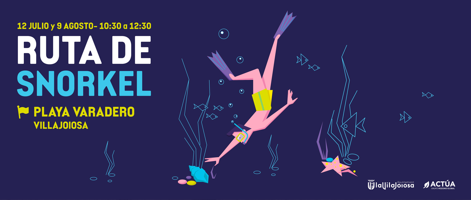 Villajoyosa organiza una ruta de snorkel para poner en valor las playas urbanas como ecosistemas naturales
