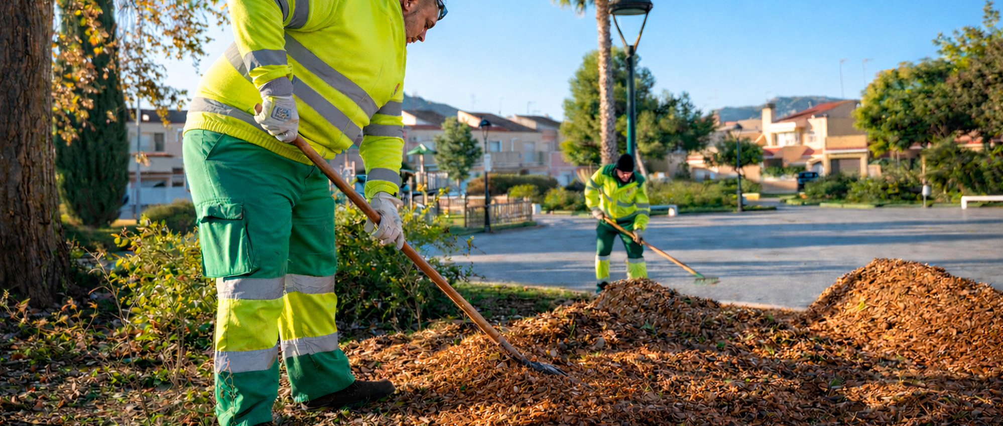 Cartagena mejora sus zonas verdes con un plan de aporte de triturado vegetal