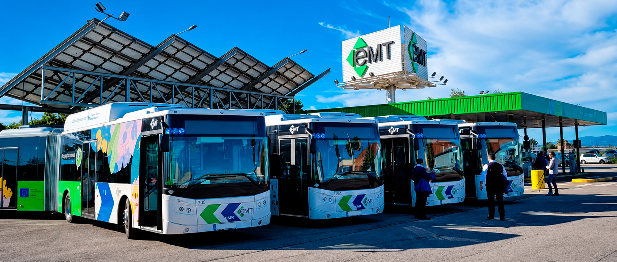 Las cocheras de EMT Palma incorporarán 40 puntos de recarga para autobuses eléctricos